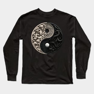 Ying Yang ancient marble artefact Long Sleeve T-Shirt